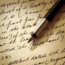 Written document and a pen